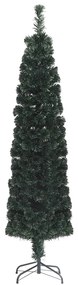 vidaXL Kunstkerstboom met standaard smal 150 cm glasvezel