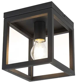 Industriële plafondlamp zwart staal - Cage Industriele / Industrie / Industrial, Design, Modern E27 vierkant Binnenverlichting Lamp