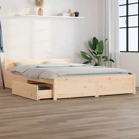 vidaXL Bedframe met lades 135x190 cm 4FT6 Double