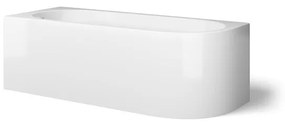 Looox Bath collection hoekbad - 170x70x55cm - links - wit glans coolcornergwl