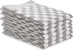 Theedoek ruit – 6 stuks – 50×70 – grijs