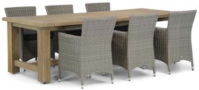 Tuinset 6 personen 260 cm Wicker Grijs Garden Collections Dublin/Fourmile