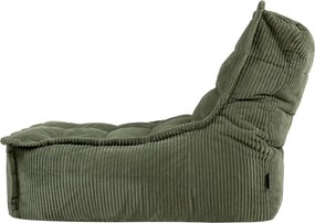 Dolce Zitzak Stoel Cord Lounger - Saliegroen