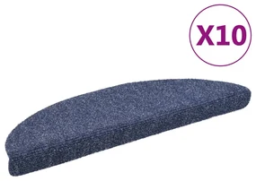vidaXL Trapmatten zelfklevend 10 st 56x17x3 cm naaldvilt blauw