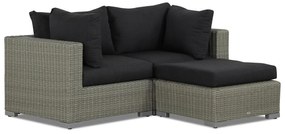 Chaise Loungeset 2 personen Wicker Grijs Garden Collections Toronto