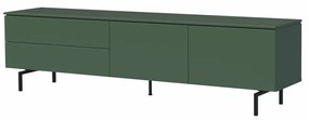 Tenzo Plain Mat Groen Tv-meubel Modern Metalen Poot - 210x45x57cm.