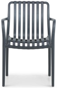 Tuinstoel stapelbaar Kunststof Grijs-antraciet Domani Furniture Vento
