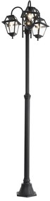 Klassieke buiten lantaarn zwart 235 cm 3-lichts IP44 - Berta