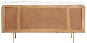 Kare Design Grace Dressoir Mangohout En Marmer - 160x45x78cm.