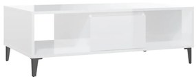 vidaXL Salontafel 103,5x60x35 cm spaanplaat hoogglans wit