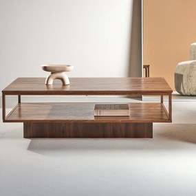 Salontafel Met Houten Frame - 60 X 130cm.