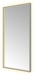 Hotbath &More Square rechthoekige spiegel 50x100cm geborsteld gunmetal PVD