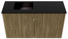 Mondiaz Joya 70cm toiletmeubel dusk met wastafel faye links zonder kraangat urban