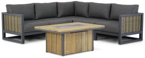 Hoek loungeset 5 personen Aluminium/wicker Grijs  Santika Furniture Santika