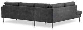 Vintage Velvet Hoekbank Grijs Hoek Links