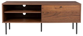 Walnoot Tv-meubel Met Strepen - 110x40x74cm.