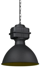Smart industriële hanglamp zwart 38,5 cm incl. A60 WiFi - Sicko Modern, Industriele / Industrie / Industrial E27 rond Binnenverlichting Lamp