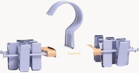 Handgemaakte kinderkledinghangers met clips Kids Lilac, 5-delig