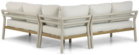 Hoek loungeset 5 personen Aluminium Taupe  Santika Furniture Santika