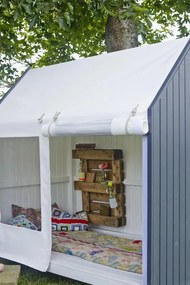 Speelhuis vuren | Voorzien van wielen 120 x 203 x 198 cm
