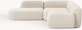 Modulaire bouclé hoekbank Wolke (4-zits) met chaise longue