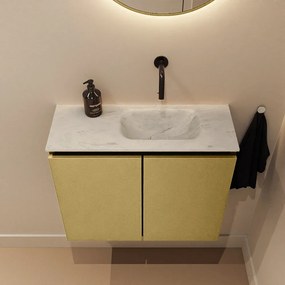 Mondiaz Ture DLux toiletmeubel 60cm oro met wastafel opalo rechts zonder kraangat