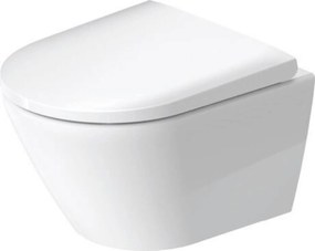 Duravit D-Neo compact hangtoilet randloos incl. softclose toiletbril met quickrelease glans wit