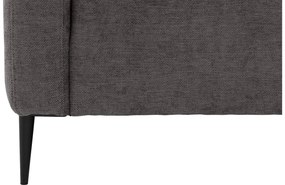 Goossens Zitmeubel Key West grijs, stof, 2-zits, modern design met ligelement rechts