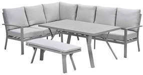 Garden Impressions Senja lounge dining set 4-delig links - valley sand