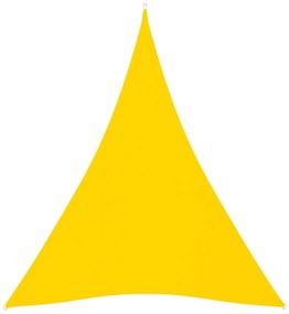 vidaXL Zonnescherm driehoekig 4x5x5 m oxford stof geel