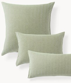 Flanellen kussenhoes Wanda met visgraatpatroon