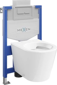 Mexen inbouwset WC frame Fenix XS-U met WC kom Rico, witte glans - 6853372XX00