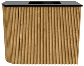 Mondiaz Joya 50cm toiletmeubel ronding links oak met wastafel faye rechts 1 kraangat urban