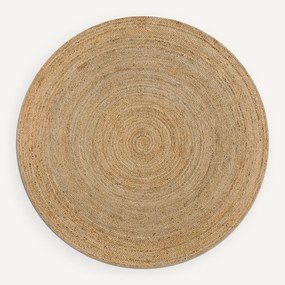 Rond vloerkleedØ300 cm in jute, handgevlochten, Hempy