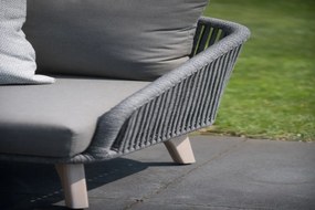 4 Seasons Outdoor Santander hoekbank XL rechts met Gabor tafel Ø 90 cm SALE  Loungeset    zwart weerbestendig