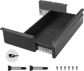 VEVOR Onderbureaulade 440x223x101 mm, Onderbureaulade, Verborgen Bureau-opbergorganizer, Pennenlade onder de tafel voor Zit-Sta werkplekken op Kantoor &amp; Thuis