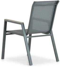 Tuinset 6 personen 220 cm Aluminium/textileen Grijs Domani Furniture Verde/Mateo