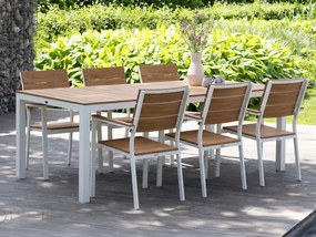 Diningset Bellagio  | 6 personen polywood | Tuinset stapelbaar | 7-delig | Kees Smit Tuinmeubelen