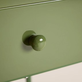 Metalen Nachtkastje Met Lade Groen - 41x41x50cm.
