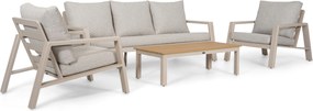 Stoel en Bank Loungeset 5 personen Aluminium Zand/Beige  Lifestyle Garden Furniture Melone