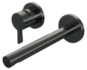 Brauer Gunmetal Edition ColdStart wastafelkraan inbouw rechte uitloop en rozetten model E2 gunmetal geborsteld PVD