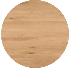 Goossens Eettafel Blade, Strak blad rond 140 x 140 cm 6 cm dik