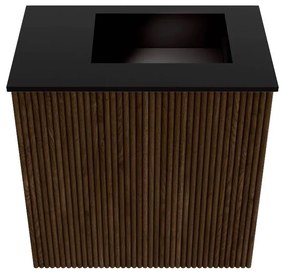 Mondiaz Joya 40cm toiletmeubel walnut met wastafel faye rechts 1 kraangat urban