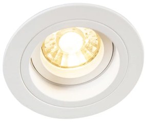 Set van 6 Inbouwspot rond wit draai- en kantelbaar - Chuck GU10 Binnenverlichting Lamp