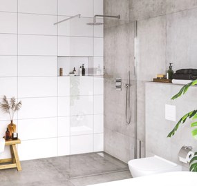 Douchewand Wiesbaden Eco 70 x 200 cm, helder glas, chroom profiel