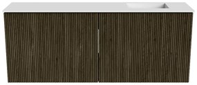 Mondiaz Joya 100cm toiletmeubel shadow met wastafel faye rechts 1 kraangat talc
