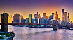 Foto New York City Manhattan Brooklyn Bridge skyline, ANDREY DENISYUK