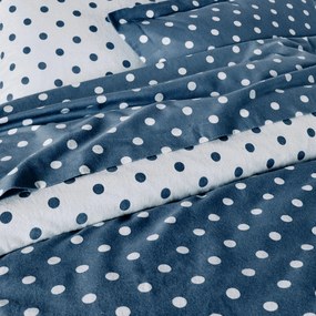Hoeslaken in flanel met stippenprint Clarisse