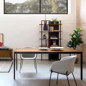 Kave Home Nadyria Design Eettafel Uitschuifbaar Walnoot 160-200 Cm