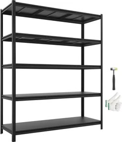 VEVOR zwaar uitgevoerde opbergkast 1511x522x1813mm, draagvermogen 1360,8kg, stalen frame en 5 verstelbare planken, modulaire opbergkast te gebruiken als werkbank, flexibele metalen opbergkast voor kelder, garage of werkplaats